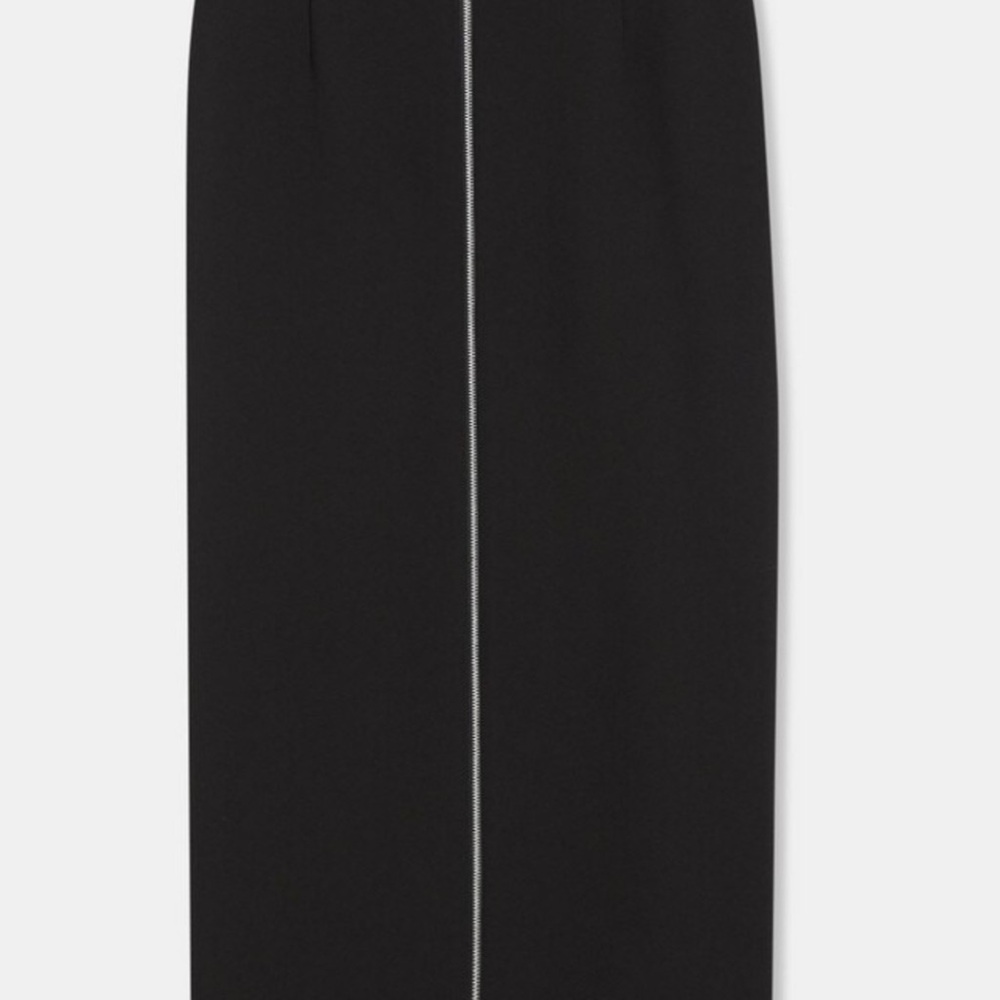 Theory Black Maxi Pencil Skirt with Slit for Work